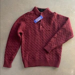 BNWT Pendleton Shetland Wool Sweater Cableknit M